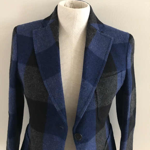 L’Autre Chose wool blend buffalo check blazer 2 - Picture 3 of 7